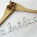 Personalized Rustic Bridal Hanger - Wedding  Hanger, Wire Hanger, Wedding Name Hanger, Bridal Hanger, Wedding Dress Hanger