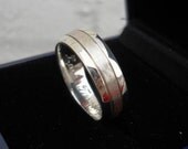 Mens ring grooves with engraving wedding band with engraving designer mens ring with engraving 10% OFF SALE