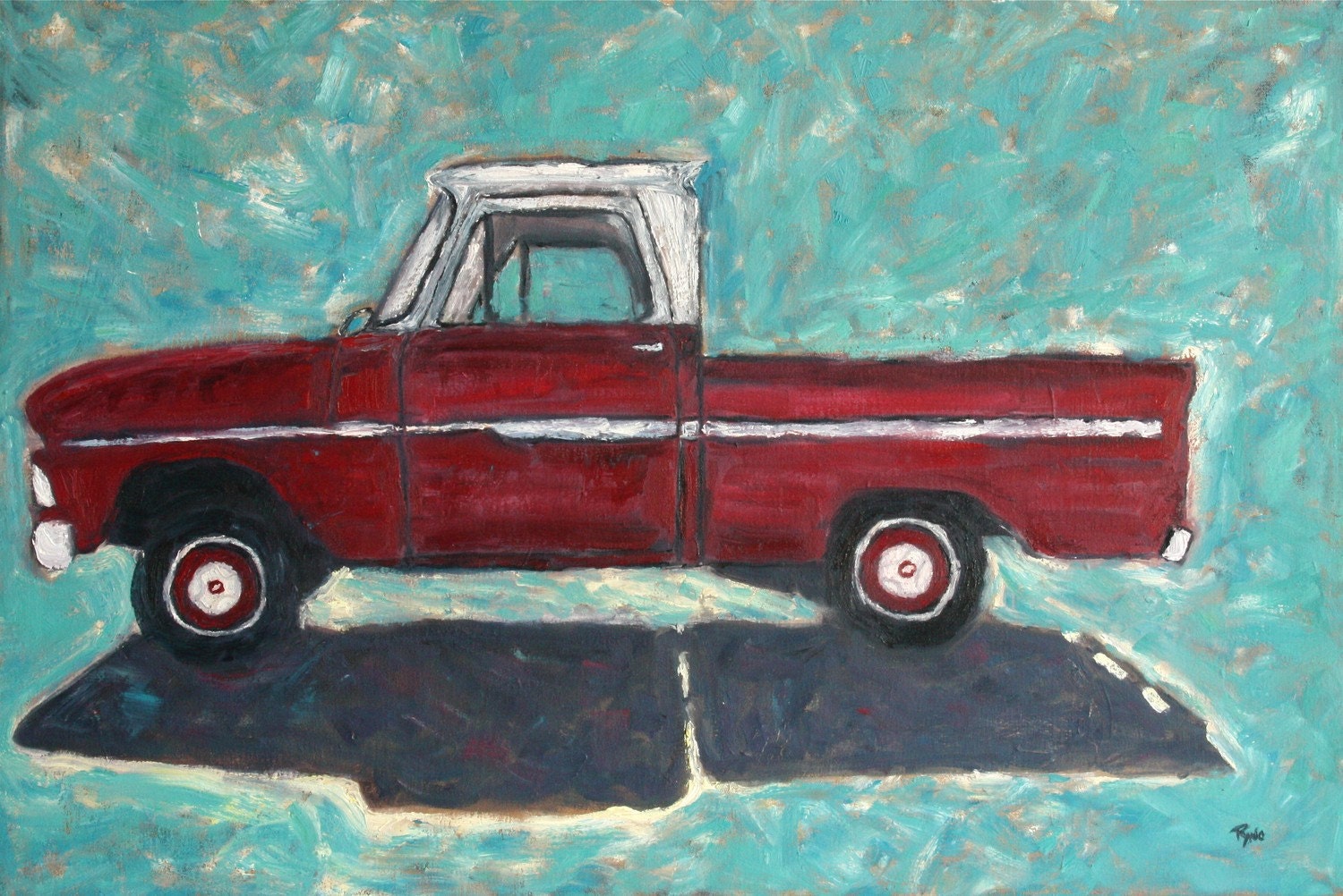 Red Chevy Truck - print