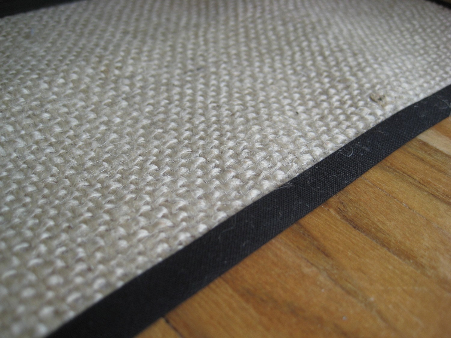 Black Border Sisal Rug Miniature