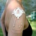 RESERVED LISTING - Vintage Lace Silver Shoulder Necklace - Adjustable