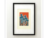 EVENTIDE - Giclee Print - Mid Century Modern Danish Modern Minimalist Cubist Modernist Eames Retro Abstract