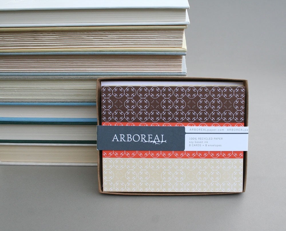 ROMA A2 folded stationery note, set of 8