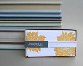 VILLA monarch flat stationery notes in goldenrod, set of 8