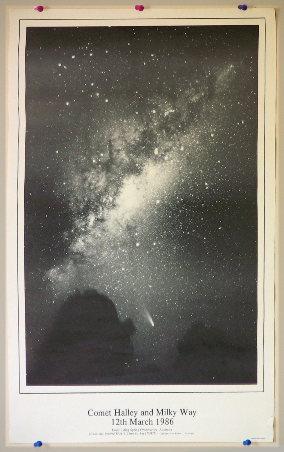 Vintage Space Poster - Halley's Comet