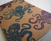 8 Bit Octopus large moleskine journal (sketch) artist notebook nautical geeky