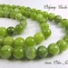 Olive Jade 6mm Semiprecious Stone round beads - Full 15" Strand