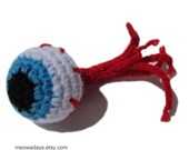 CAT TOY EYEBALL pet toys zombie organic catnip crocheted toy funny weird