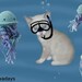 CAT TOY JELLYFISH catnip crocheted organic pet cat toys