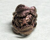 Hidden Lion 'King of the Jungle' Leafy Ring Band