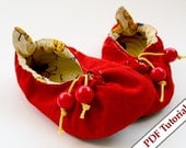 DIY - Kindergarten Soft Shoes Pattern - Cherry