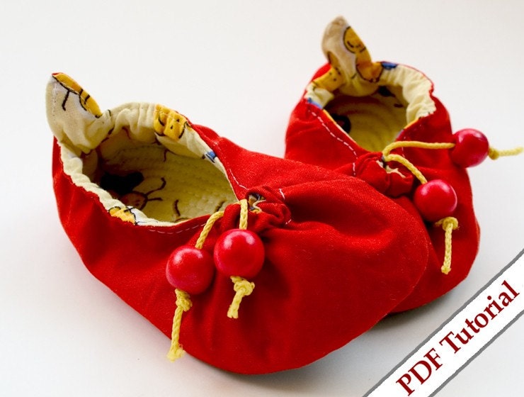 DIY - Kindergarten Soft Shoes Pattern - Cherry