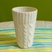 Cable knit ceramic tall cup - Ivory Glazed edge- MADE TO ORDER