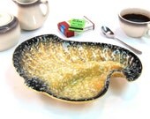 Vintage Ashtray / Mid Century Modern Atomic Yellow and Black
