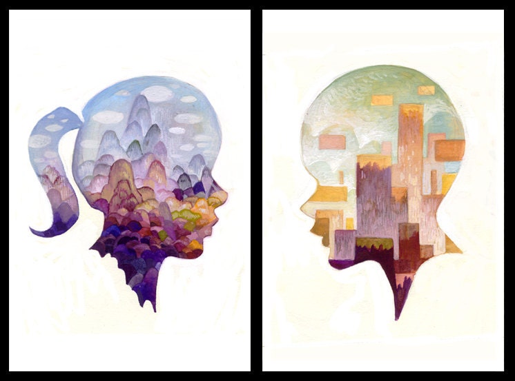 Girl & Boy- 2 Card Set