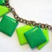 RESERVED------Vintage Green Lucite Charm Bracelet----RESERVED