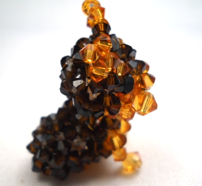 Yorkie Miniature Figurine Swarovski Crystals