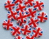 15 UK Flag Buttons British Union Jack Pattern B78