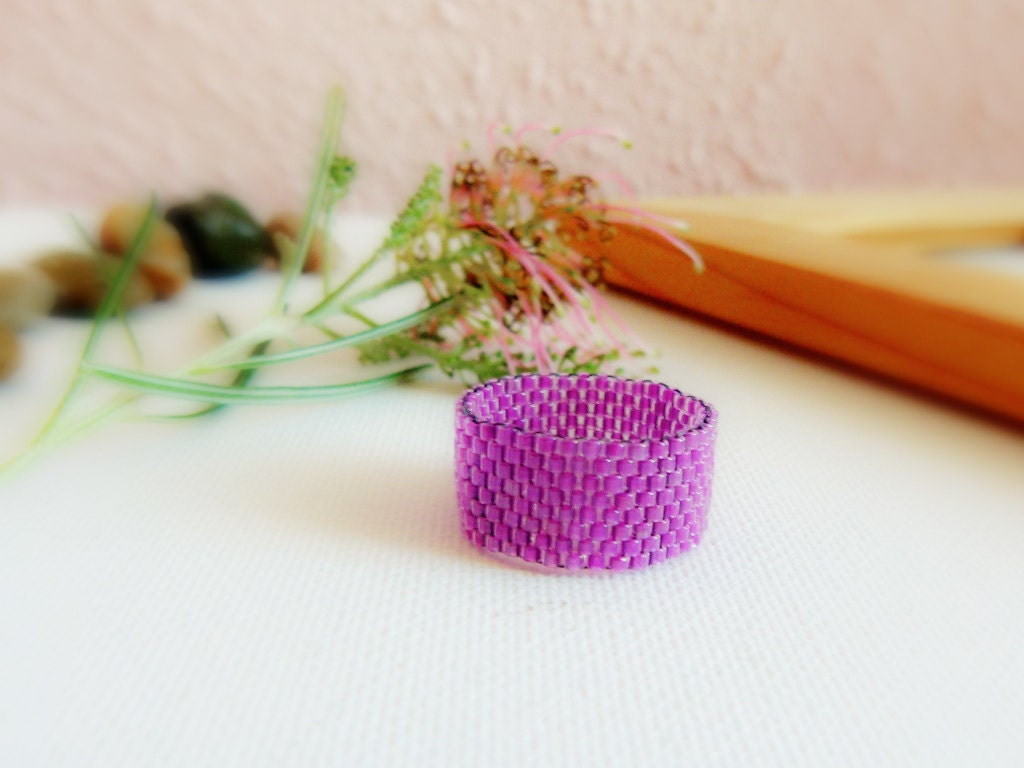 Purple Amethyst Custom Band ring. Simple modern minimal style jewelry.