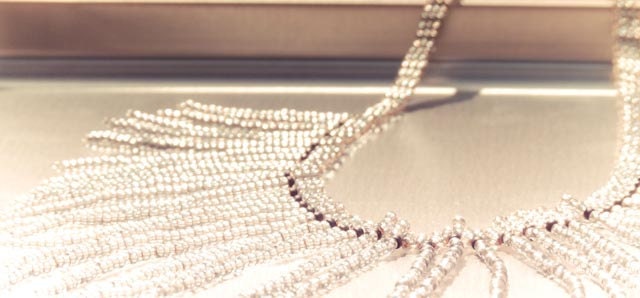 Silver threads of rain. Statement fringe collar choker necklace. Oriental Sparkling fashion jewelry. Glitter