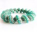 Spring teal green peach turquoise bronze Seed beads woven rope bangle bracelet Cellini spiral stitch Fashion jewelry Made to order