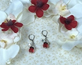 Red Berry Crystal Earrings