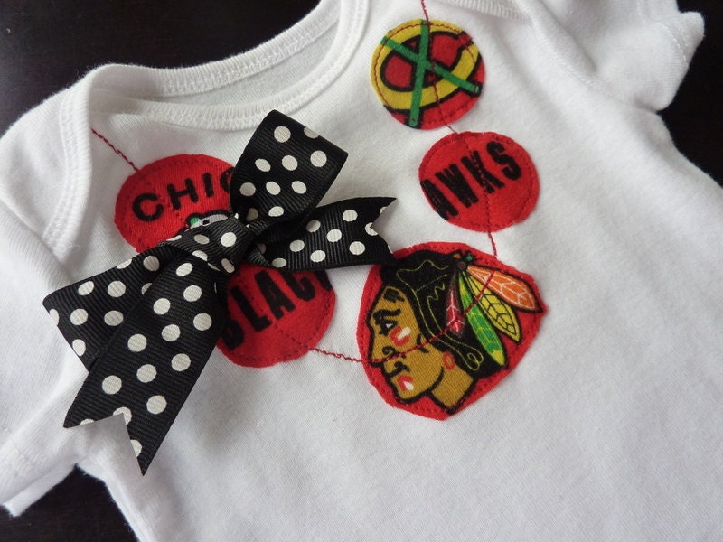Chicago Blackhawks Hockey NHL Necklace Onesie or Shirt