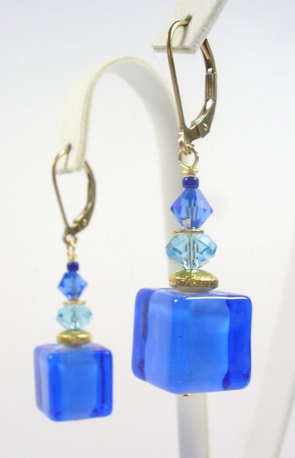 Bella Bleu Venetian Earrings - Beautiful Blue Handmade Murano Glass...Blue Skies, Summer, Happy Times...
