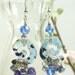 Dichroic Blueberry Earrings - Knockout Artist made Dichroic Coils, Sterling Silver and Swarovski Crystal...