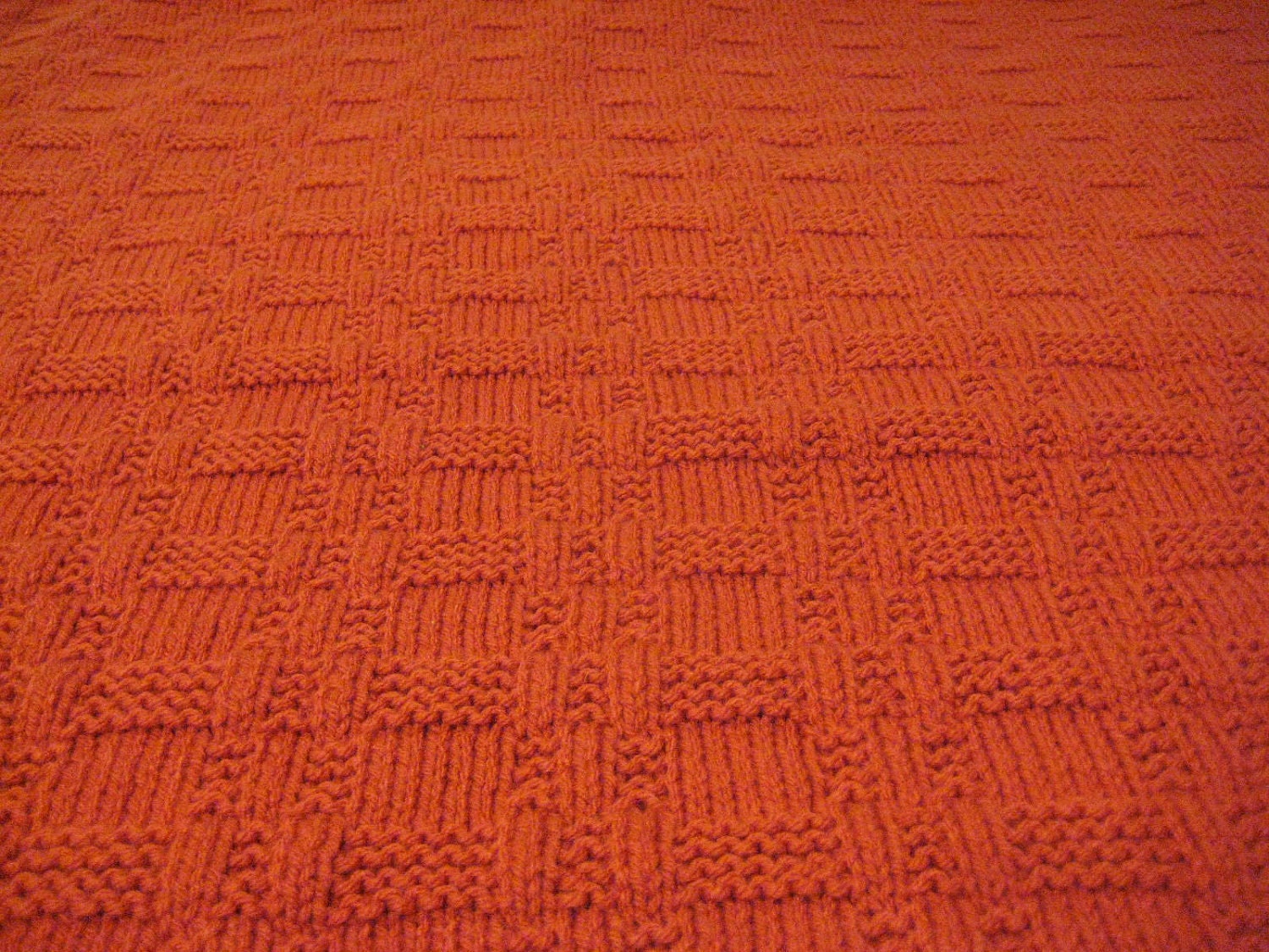 Salmon Knit Blanket