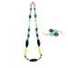 beaded necklace earring set-brown blue cream-bohemian-victorian-ethnic-gypsy