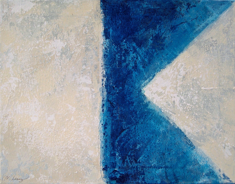 A Nautical Flag--Diver Down - Keep Clear--11 x 14  painting