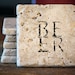 BEER Natural Tumbled Marble Handpainted Set of 6 Coasters Under 25 Rustic Home Decor, Man Cave, Dorm Dad Fathers Day Gift for Guy