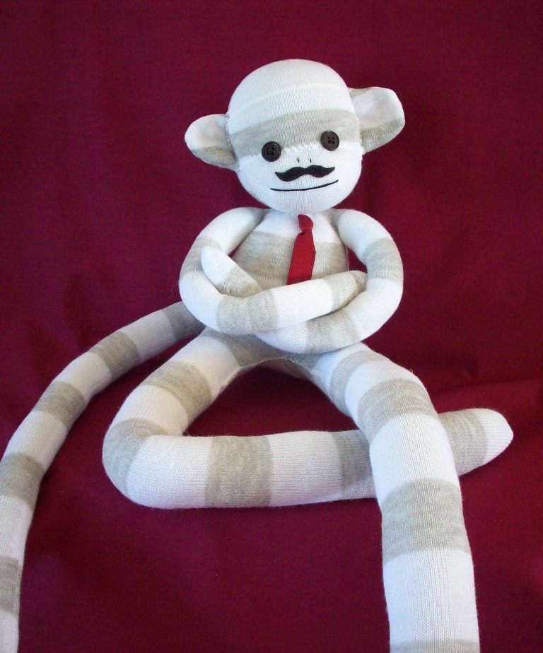 A Sock Monkey with a Mustache- Gomez