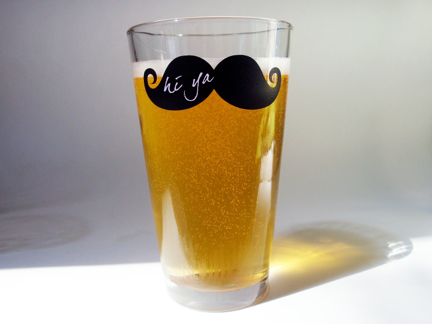 Mustache Chalkboard Glass - Variety of Styles