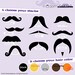 Moustache Water Glasses - Variety of Colors and Styles (set of 4)