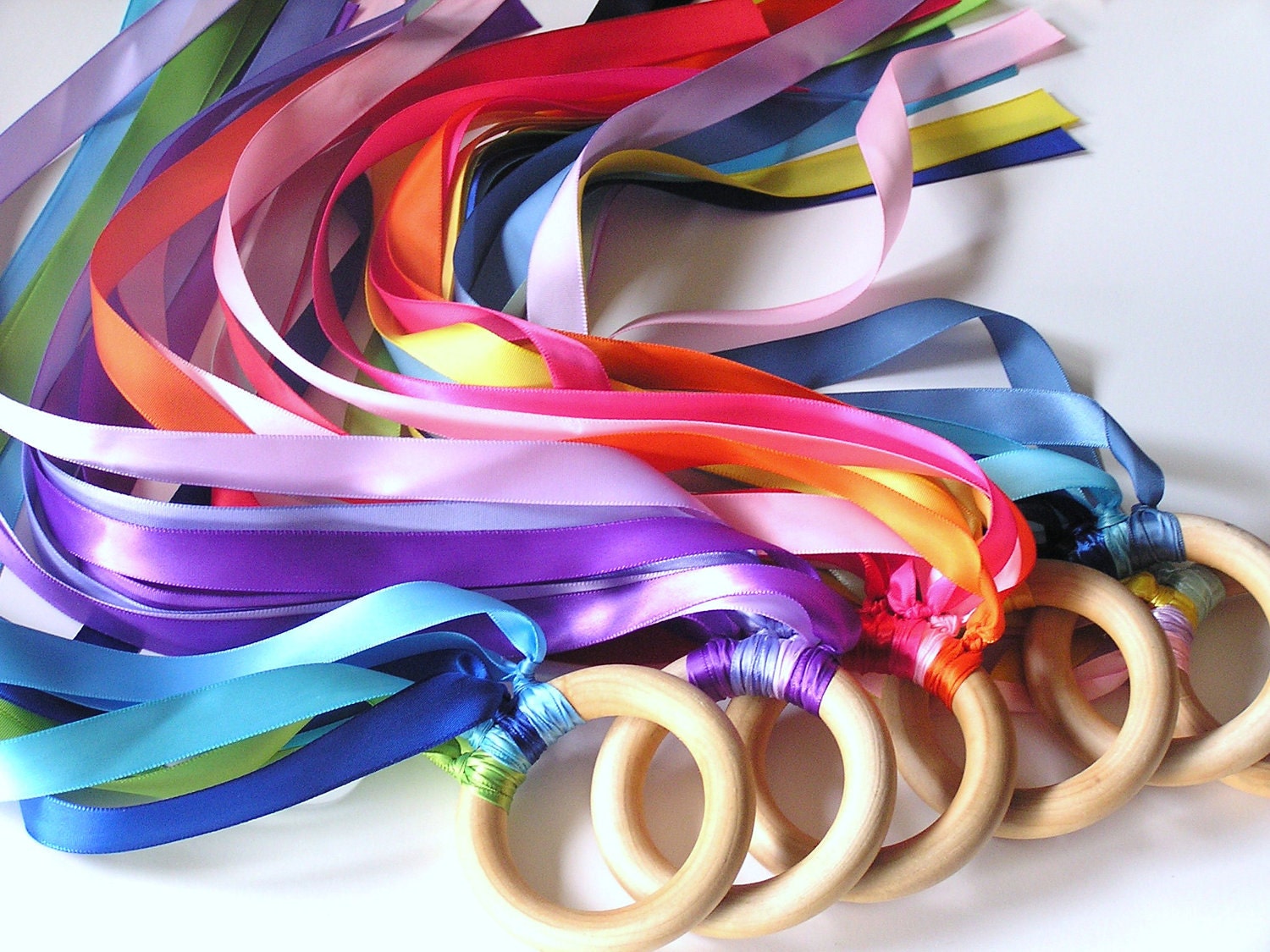 10-Waldorf Natural Wood Toy Hand Kite FLY ME Party Pack - Birthday Party -Wedding Favors-You PICK Colors