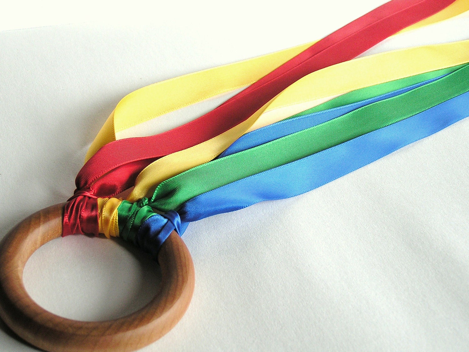 Wooden -Waldorf- Kids -Toy-Waldorf- Natural Wood Ring Toy -FLY ME-Primary- Hand Kite- Birthday Party Favor