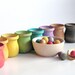 Wooden -Waldorf- Kids -Toy-Waldorf and Montessori Natural Wood Toy -Educational Rainbow Toy- SCOOP N SORT