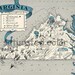Virginia Map Vintage - Map Art - High Res  DIGITAL IMAGE of a 1930s Vintage Picture Map - Turquoise Aqua - Charming & Fun