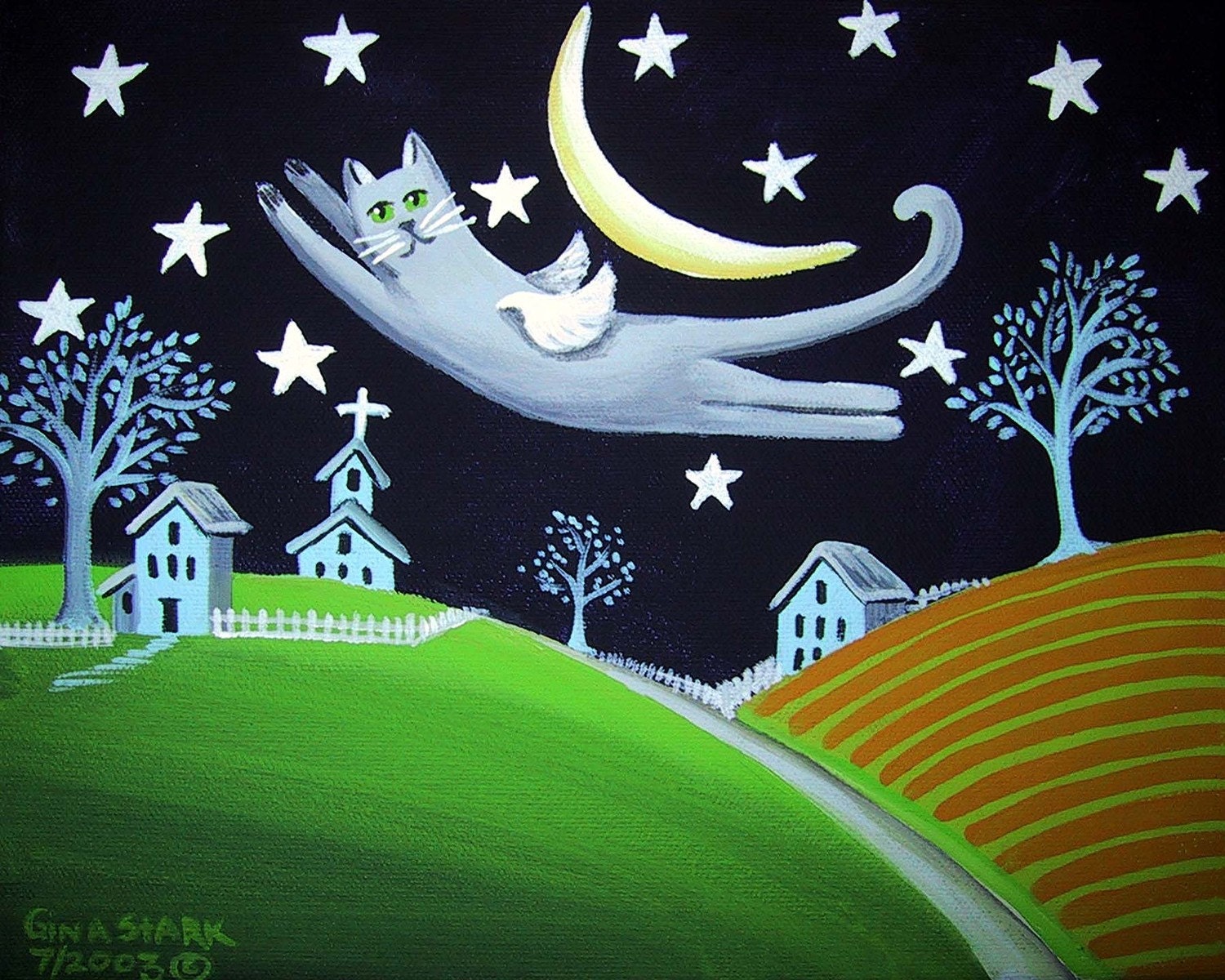 Flying Gray Cat Angel Stars And Crescent Moon Whimsical Folk Etsy Cat Art Angel Cat Russian Blue Cat Flying Gray Cat Angel Stars And Crescent Moon Whimsical Folk Etsy Cat Art Angel Cat Russian Blue Cat