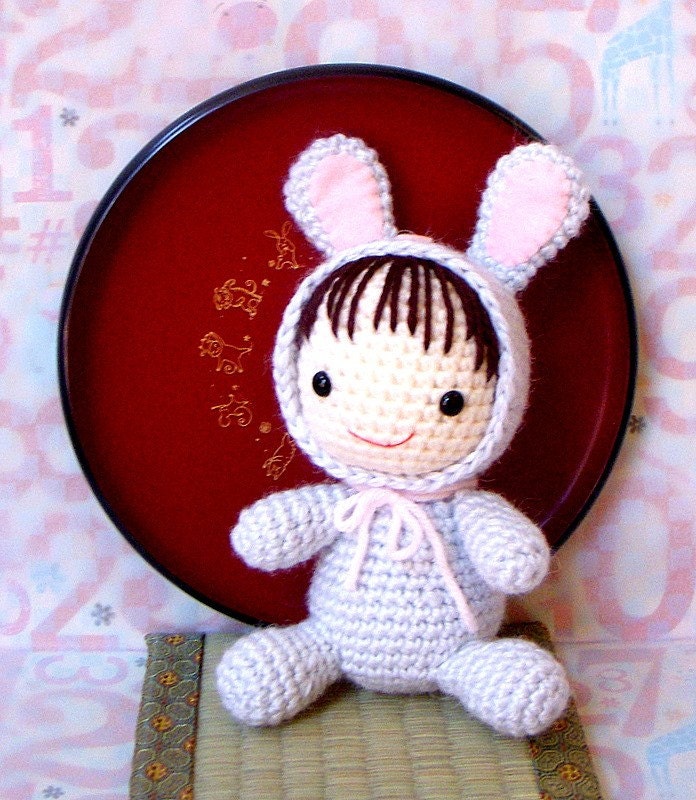 Crochet amigurumi Pattern - Zodiac Rabbit Baby - Crochet toy doll tutorial PDF