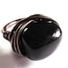 Black Onyx Ring Wire Wrap Copper Fashion Jewelry