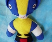 Wolverine from X men soft cuddly stuffed action figure doll Marvel super hero