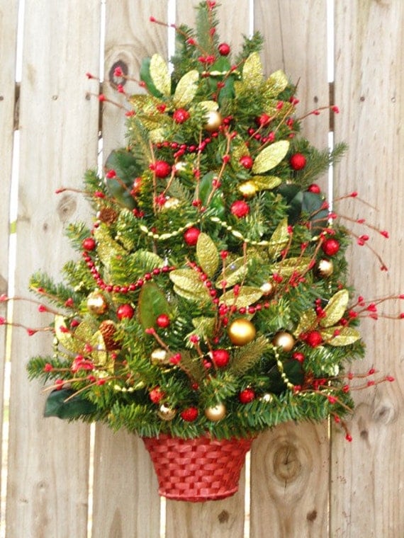 Christmas Wreath Hanging Christmas Tree Door Wreath