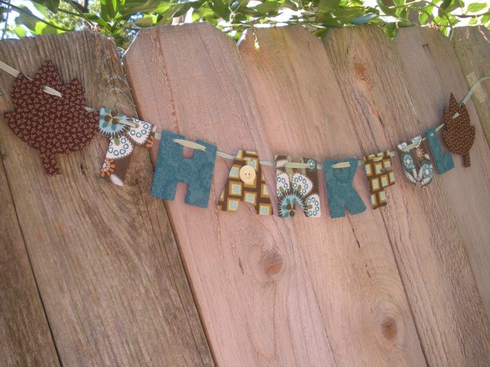 Thankful - Eco Friendly Thanksgiving Garland Il_170x135