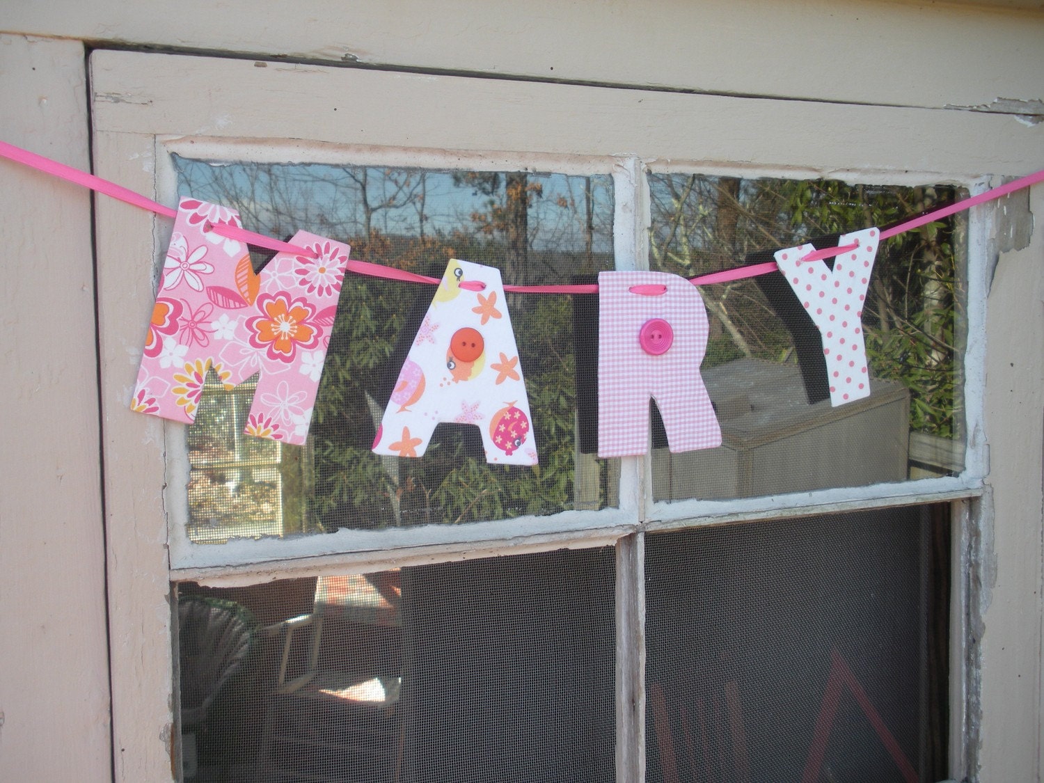 Girl Name Garland - priced per letter, baby shower decorations Il_170x135