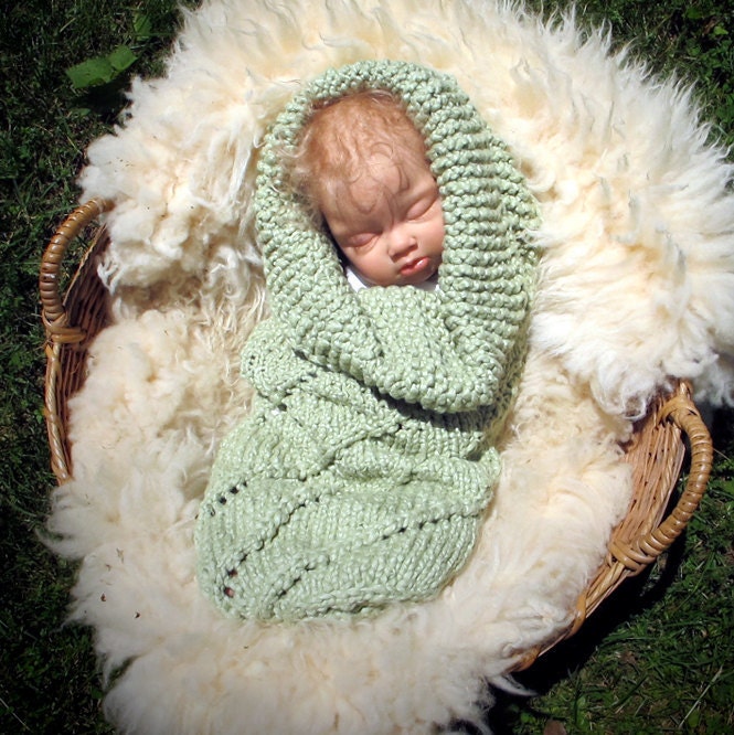 Organic Baby Cocoon in Celadon Green, The Baby Helix