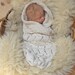 Organic Baby Cocoon, Vanilla Wave Pattern