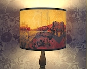 Suburban Dream - Handmade Lampshade with original digital artwork. 30cm diameter (See other listings for more sizes)